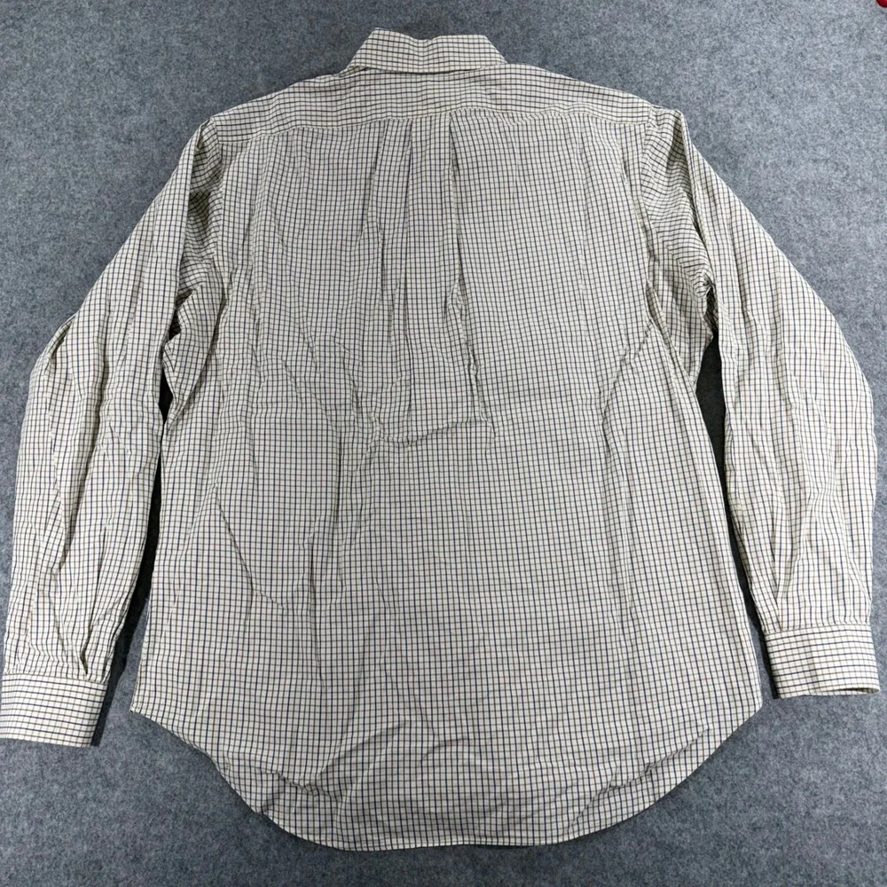 Ralph Lauren Classic Fit Mens 16 L Check Button Down Shirt Blue Green Brown